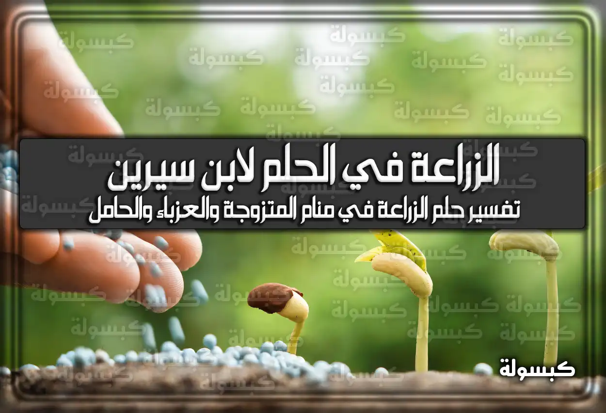 تفسير رؤية حلم الزراعة في الحلم لابن سيرين