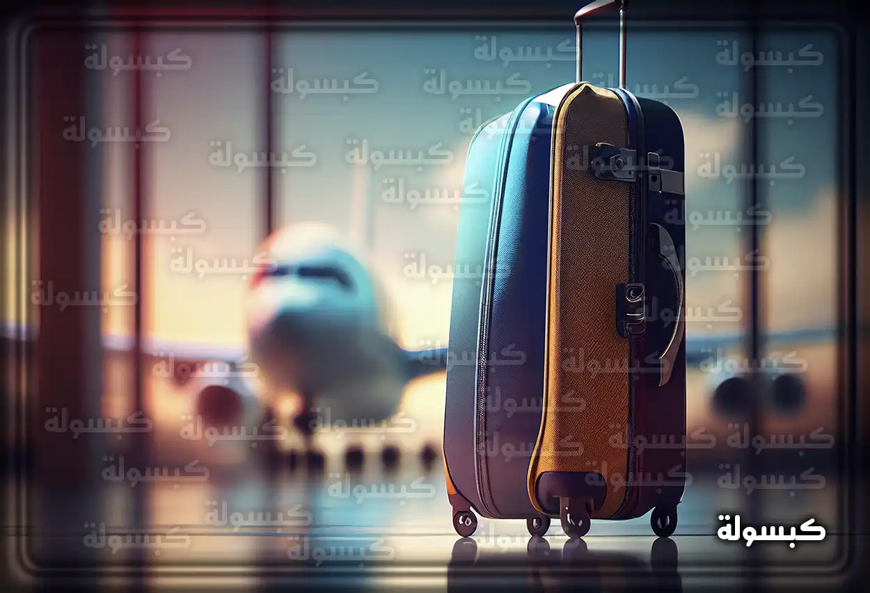 امرأة متزوجة تنظر إلى حقائب سفر