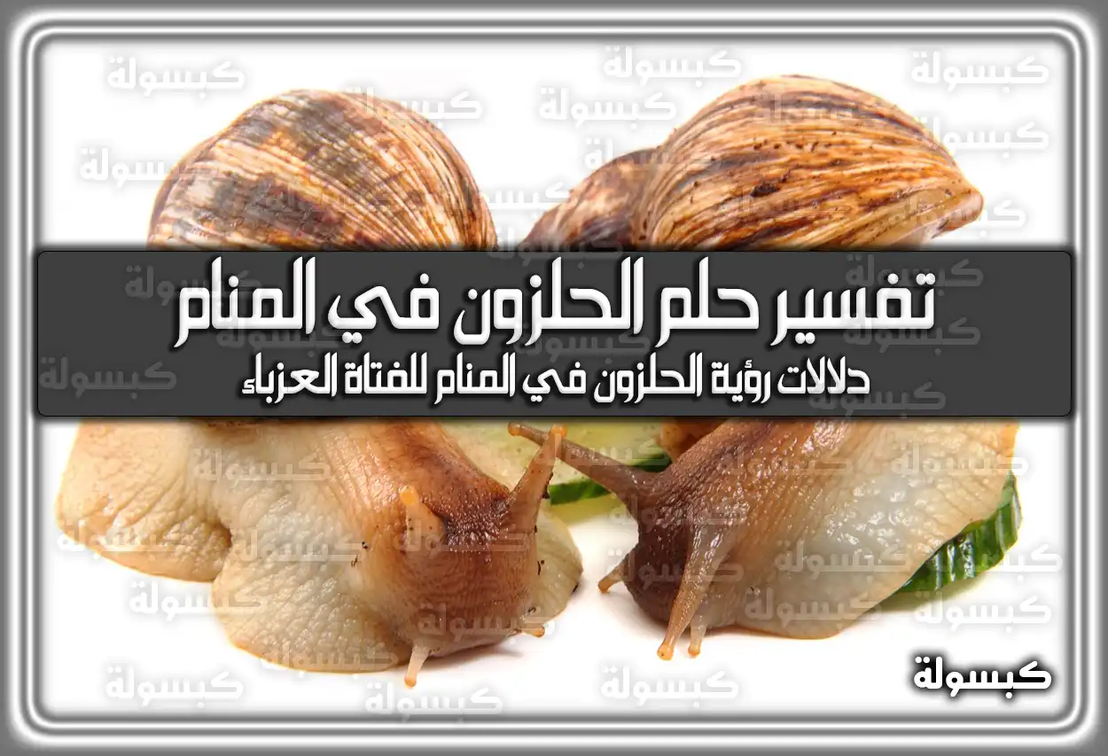 تفسير حلم رؤية الحلزون في المنام للعزباء والمتزوجة