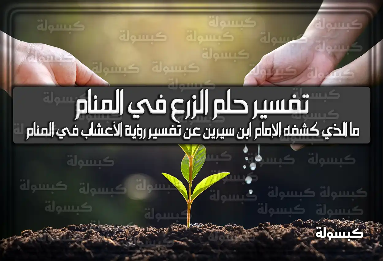 تفسير رؤية حلم الزرع في المنام لابن سيرين في المنام