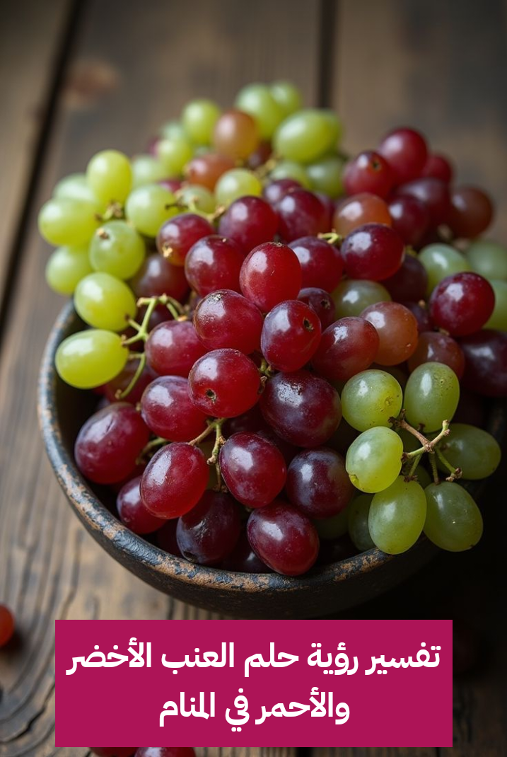 تفسير رؤية حلم العنب الأخضر والأحمر في المنام