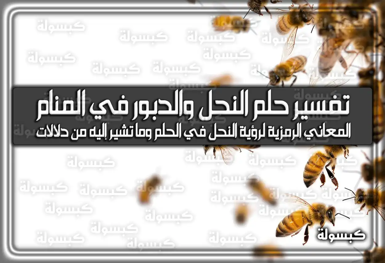 تفسير رؤية حلم النحل والدبور في المنام لابن سيرين والامام الصادق