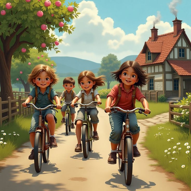 فتاة تركب الدراجة في حلمها