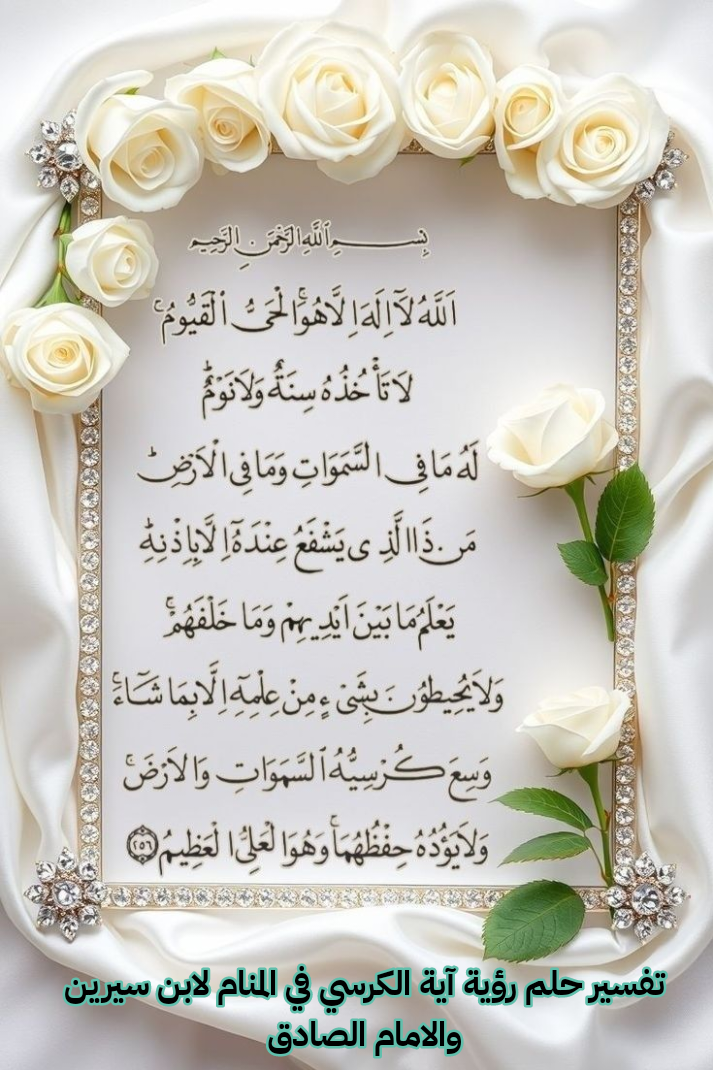 تفسير حلم رؤية آية الكرسي في المنام لابن سيرين والامام الصادق