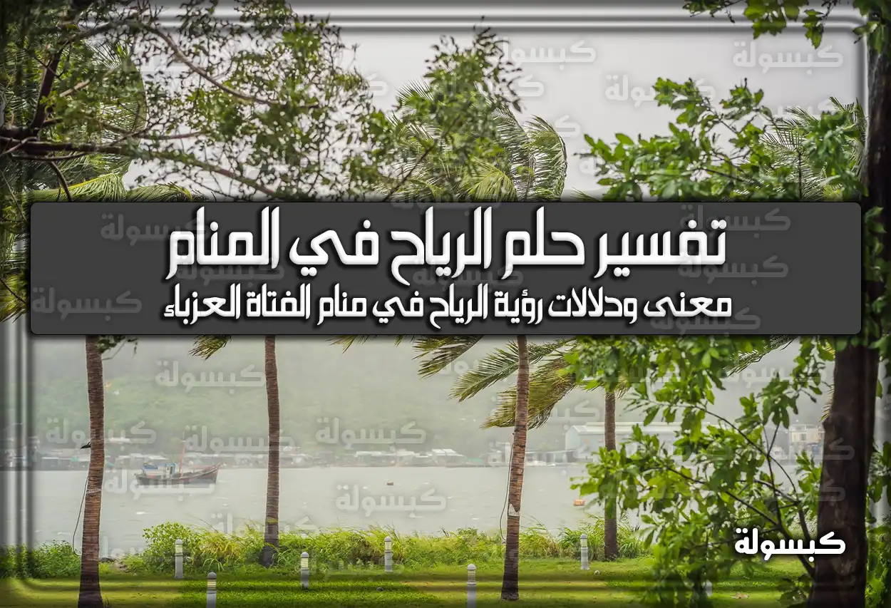 تفسير رؤية حلم الرياح في المنام للعزباء والمتزوجة والمطلقة