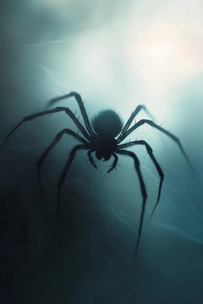 رجل عالق في خيوط العنكبوت في المنام