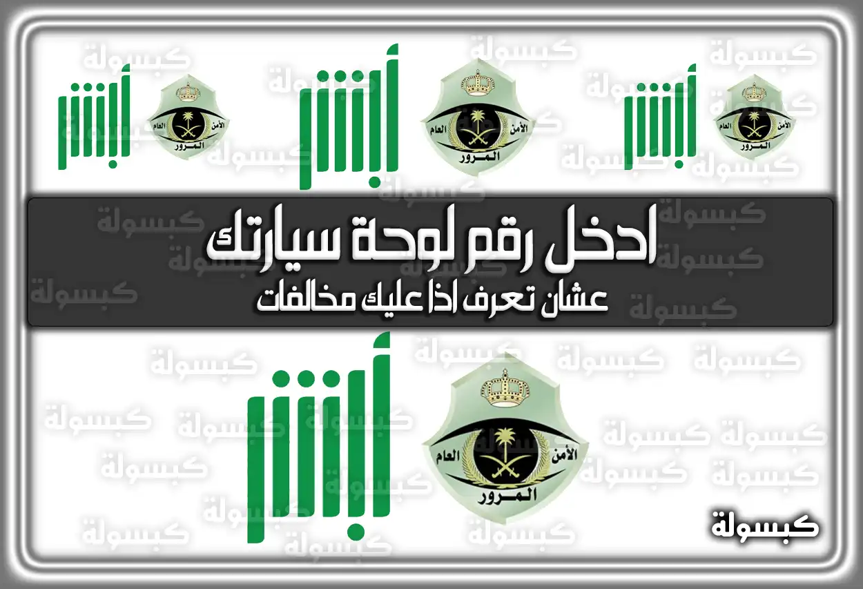 ادخل رقم لوحة سيارتك عشان تعرف اذا عليك مخالفات