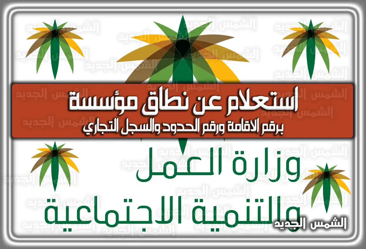 استعلام عن نطاق مؤسسة برقم الاقامة ورقم الحدود والسجل التجاري