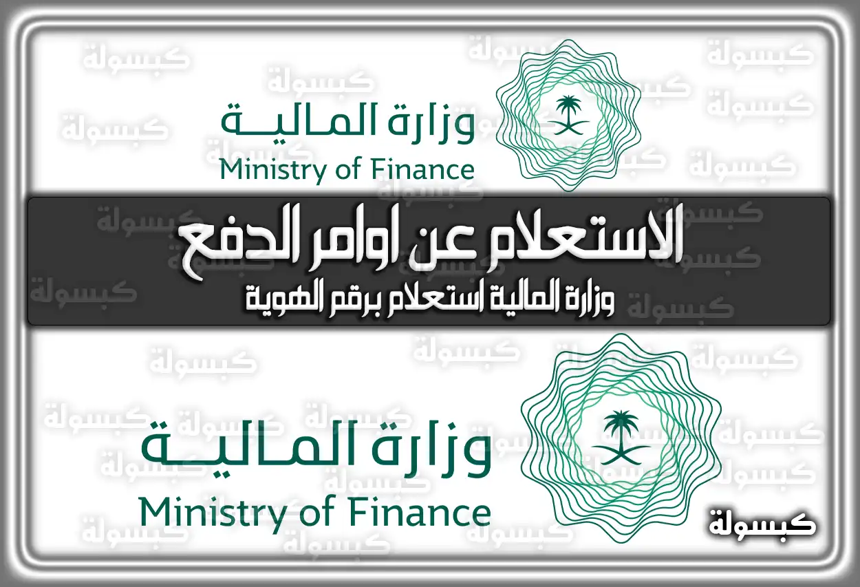 الاستعلام عن اوامر الدفع عبر وزارة المالية السعودية