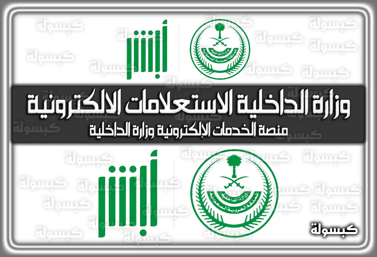 رابط نظام وزارة الداخلية الاستعلامات الالكترونية