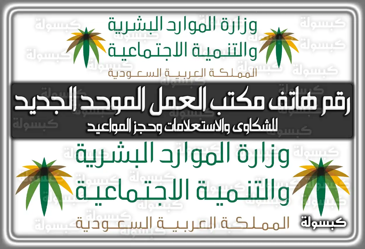 رقم هاتف مكتب العمل الموحد الجديد للشكاوى والاستعلامات وحجز المواعيد