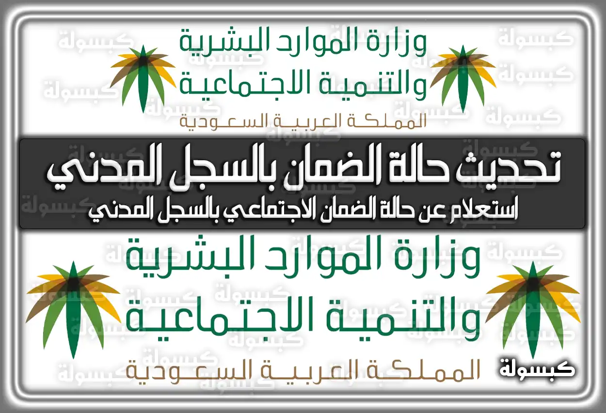 كيفية تحديث حالة الضمان الاجتماعي بالسجل المدني