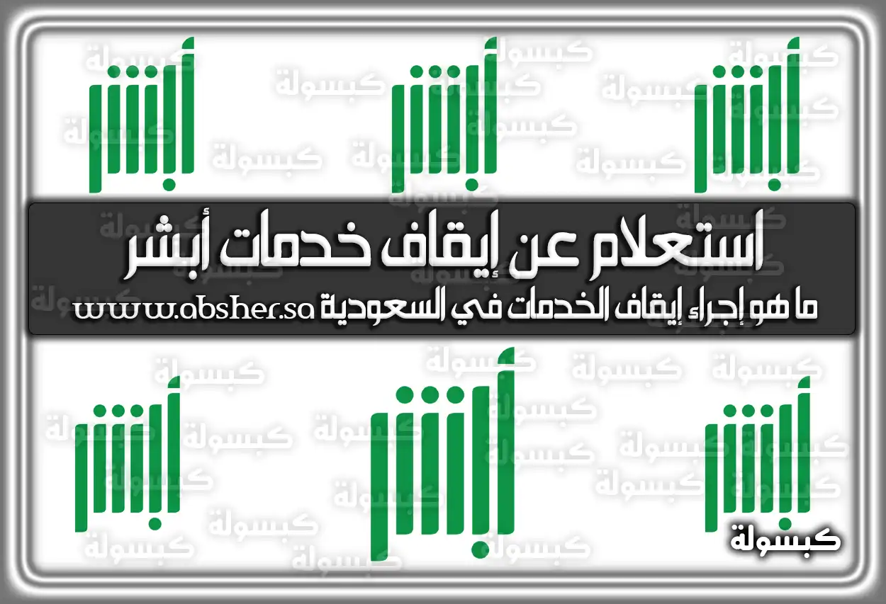 استعلام عن إيقاف خدمات أبشر