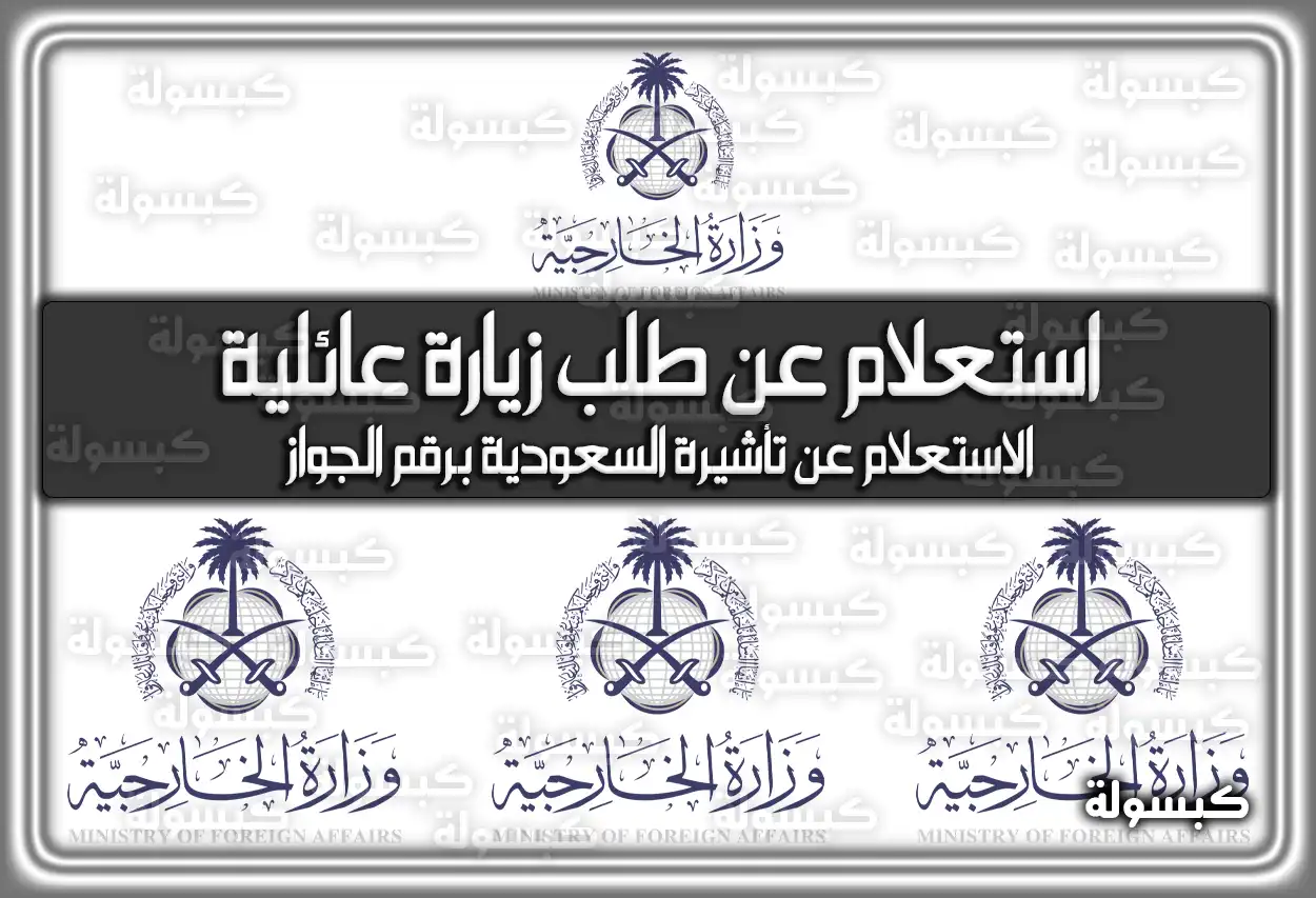 الاستعلام عن طلب زيارة عائلية وزارة الخارجية السعودية visa.mofa.gov.sa رابط مباشر