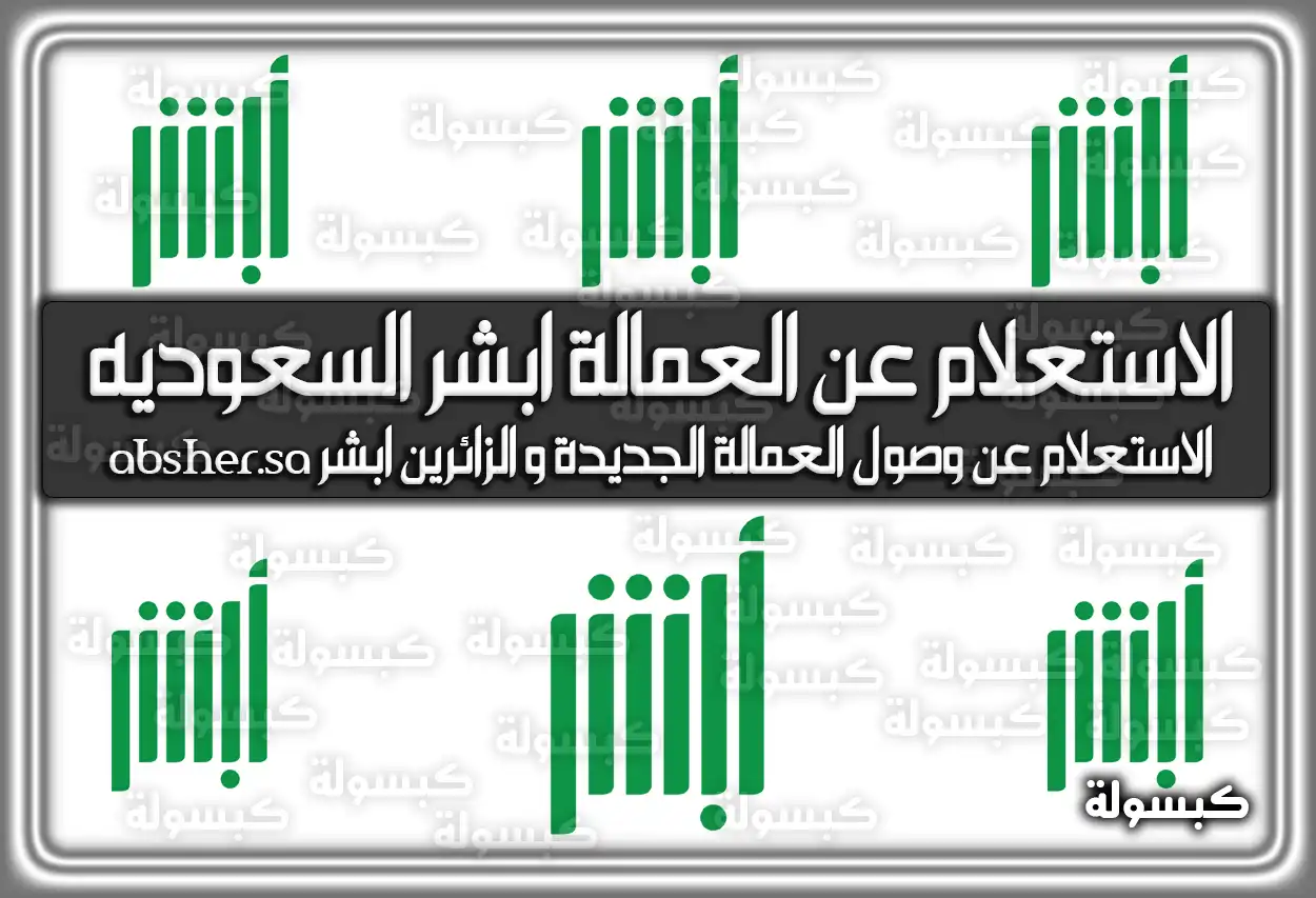 الاستعلام عن العمالة ابشر السعوديه .. الاستعلام عن وصول العمالة الجديدة و الزائرين ابشر
