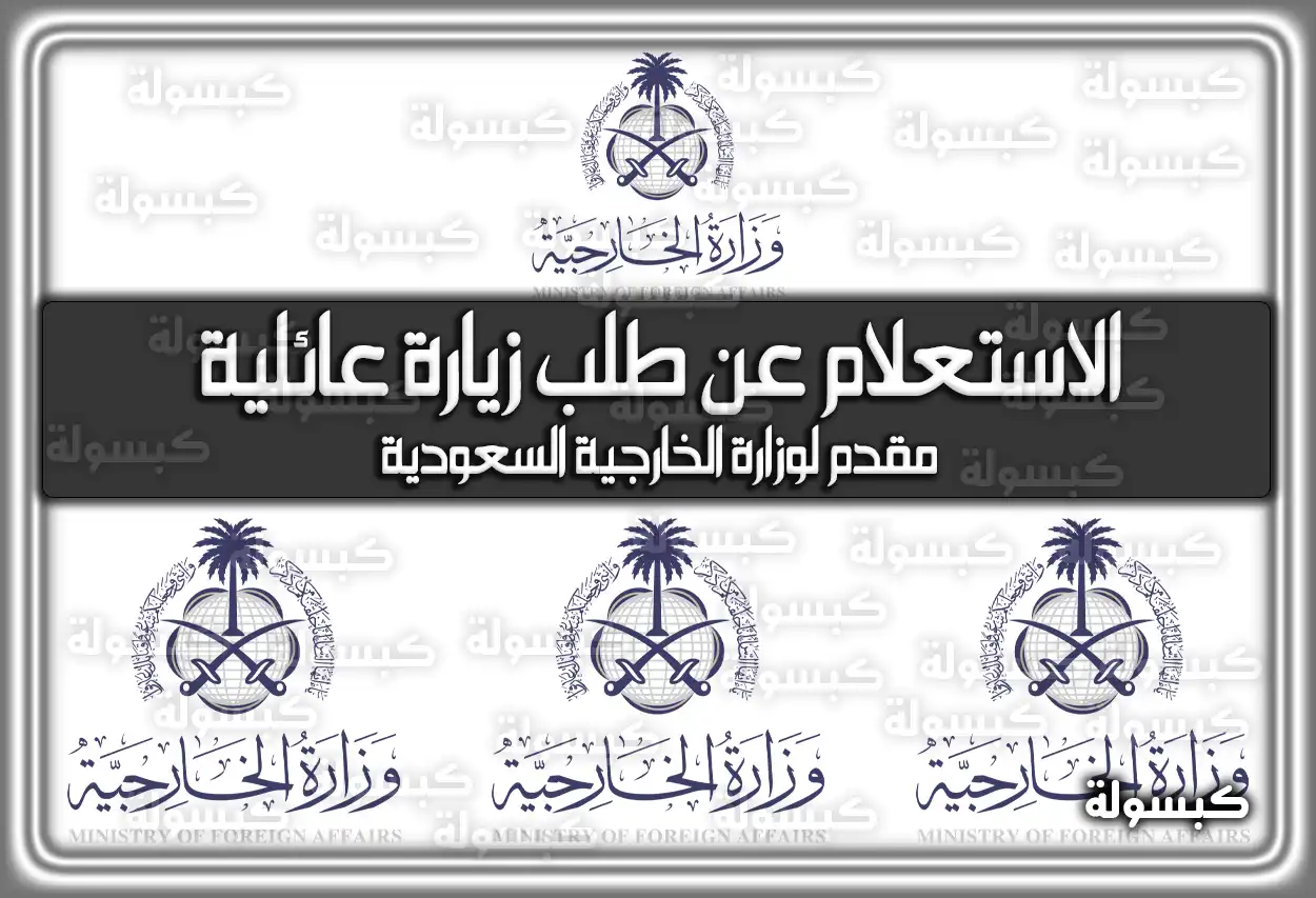 الاستعلام عن طلب زيارة عائلية مقدم لوزارة الخارجية السعودية