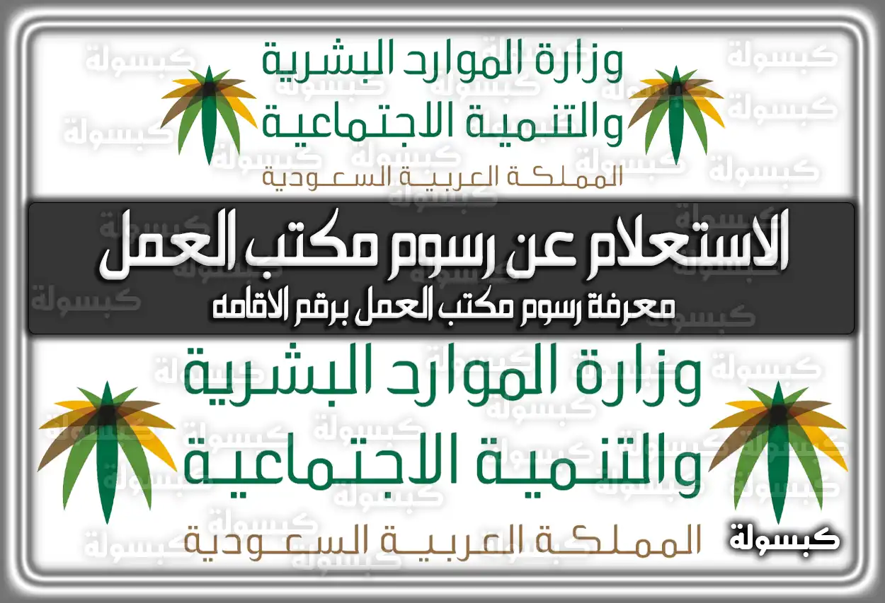 طريقة الاستعلام عن رسوم مكتب العمل في السعودية