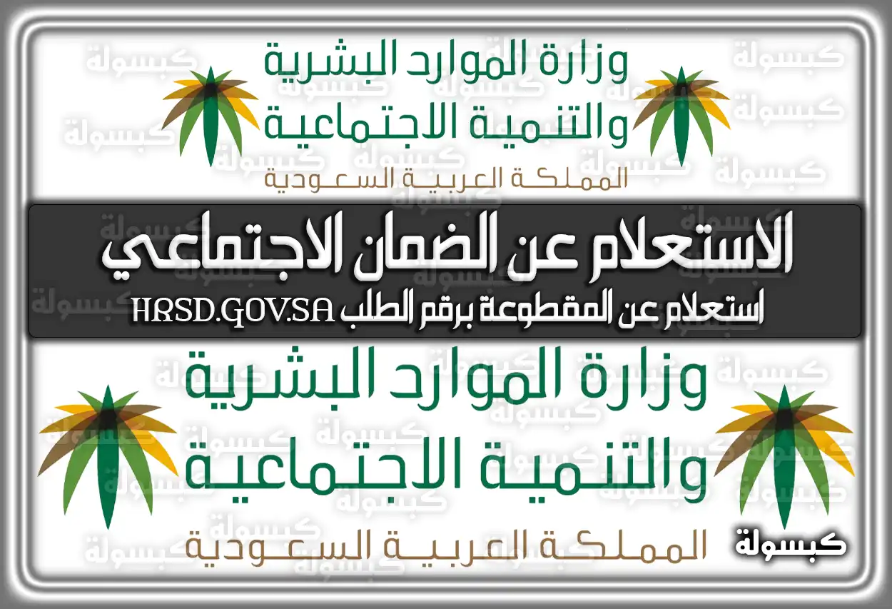 كيفية الاستعلام عن الضمان الاجتماعي برقم الطلب