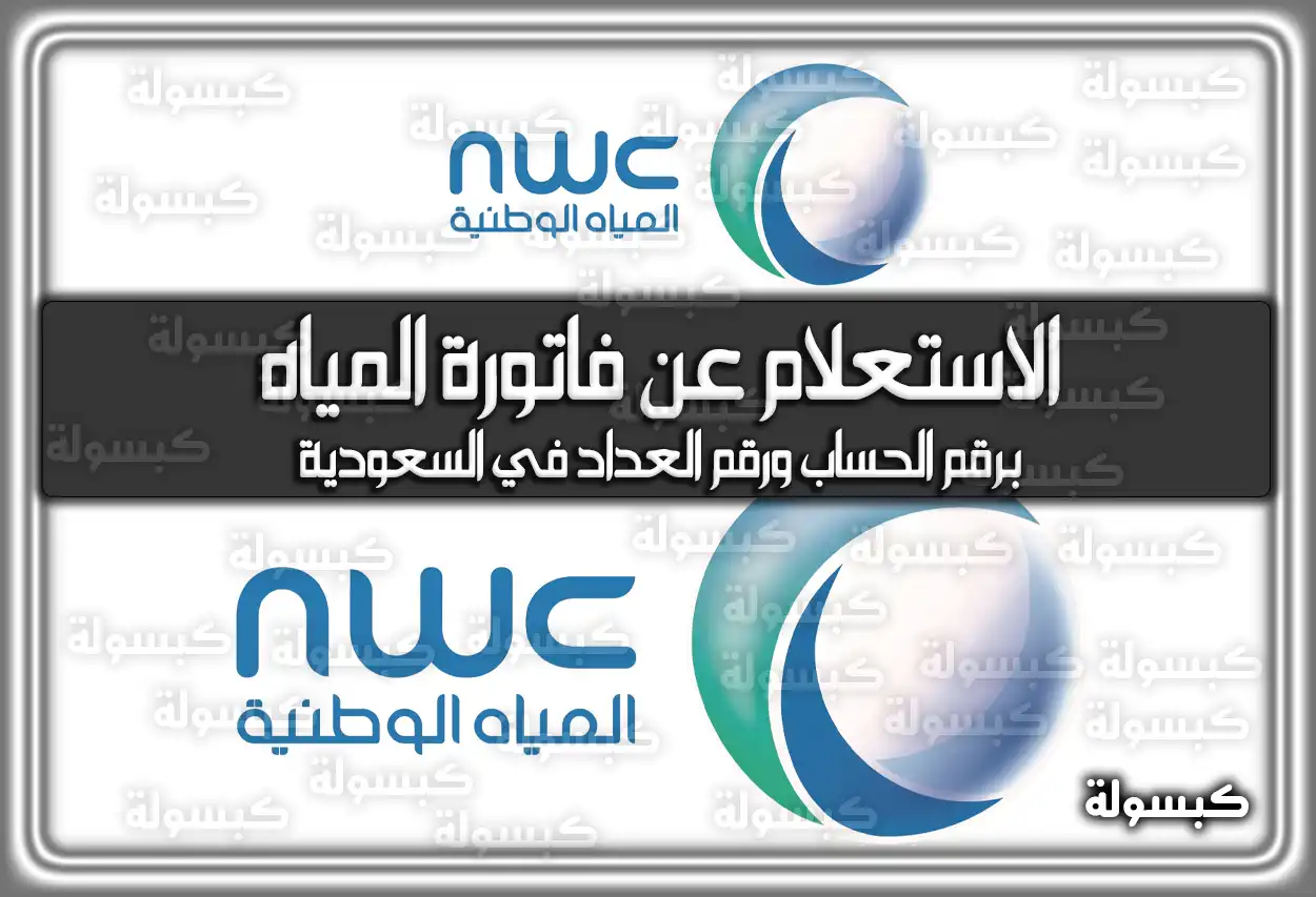 الاستعلام عن فاتورة المياه برقم الحساب ورقم العداد في السعودية