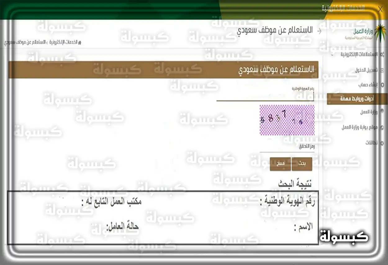 خطوات الاستعلام عن بيانات مكتب العمل عبر الإنترنت