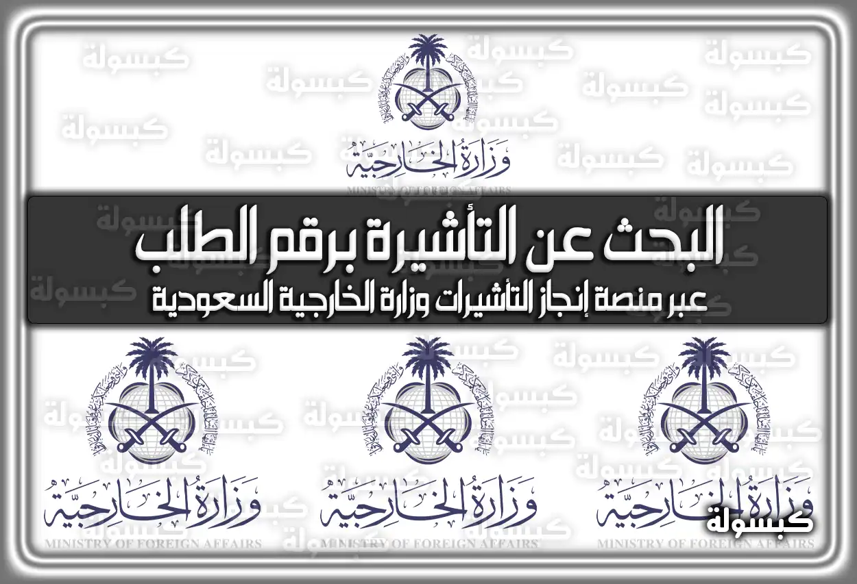 البحث عن التأشيرة برقم الطلب عبر منصة إنجاز التأشيرات وزارة الخارجية السعودية