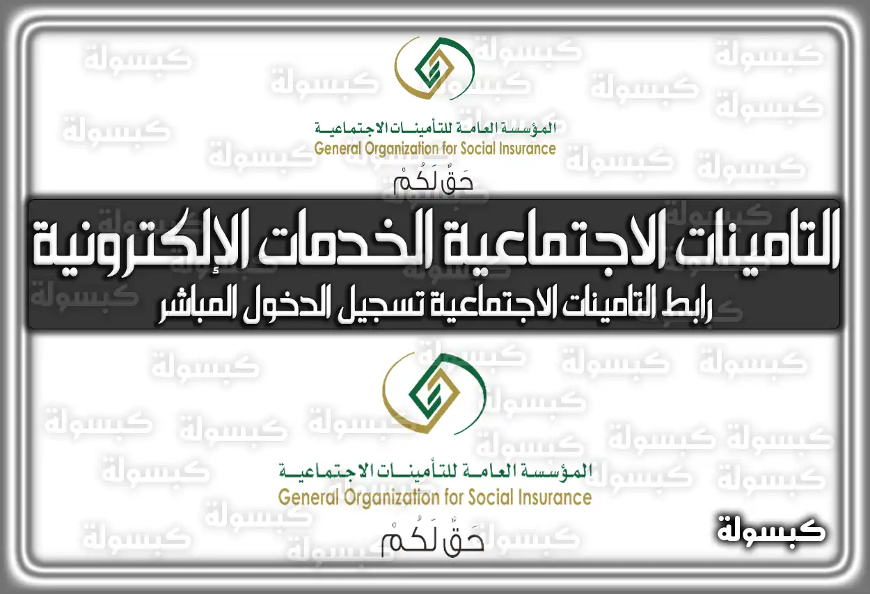 التامينات الاجتماعية الخدمات الإلكترونية.. رابط التامينات الاجتماعية تسجيل الدخول المباشر