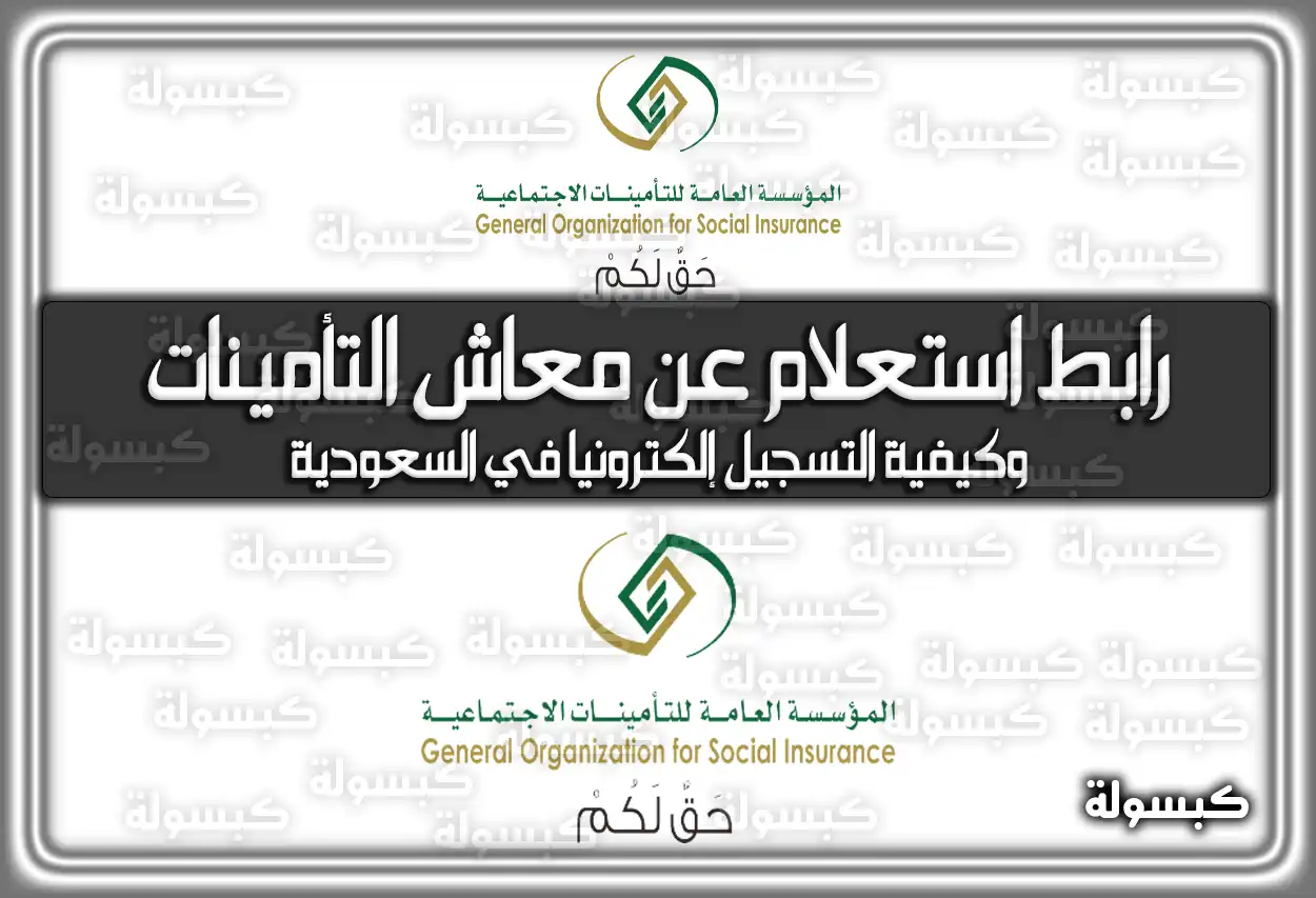 رابط استعلام عن معاش التأمينات وكيفية التسجيل إلكترونيًا في السعودية
