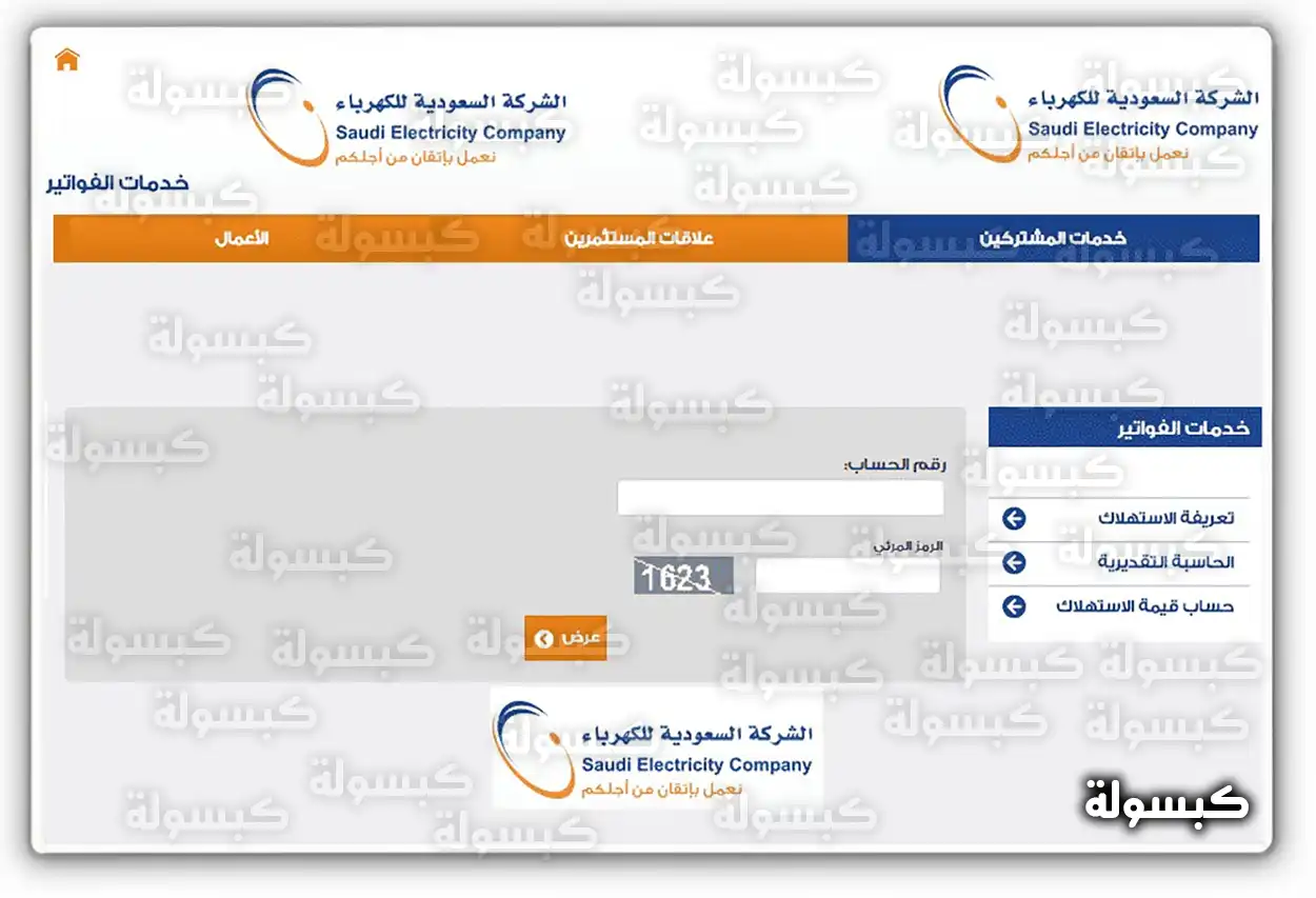خطوات إلغاء اشتراك الفاتورة الثابتة عبر موقع الشركة السعودية للكهرباء