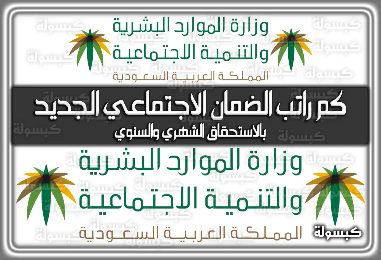 كم راتب الضمان الاجتماعي الجديد بالاستحقاق الشهري والسنوي