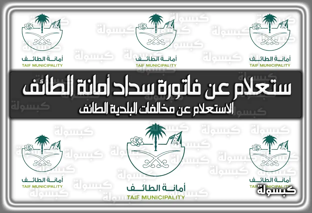 رابط استعلام عن فاتورة سداد أمانة الطائف السعودية