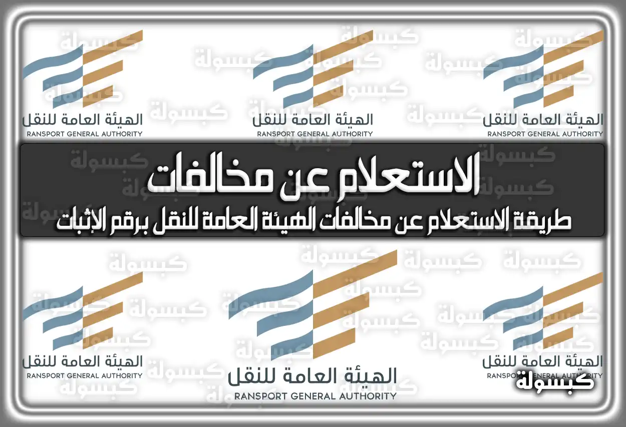 رابط وَ طريقة الاستعلام عن مخالفات الهيئة العامة للنقل