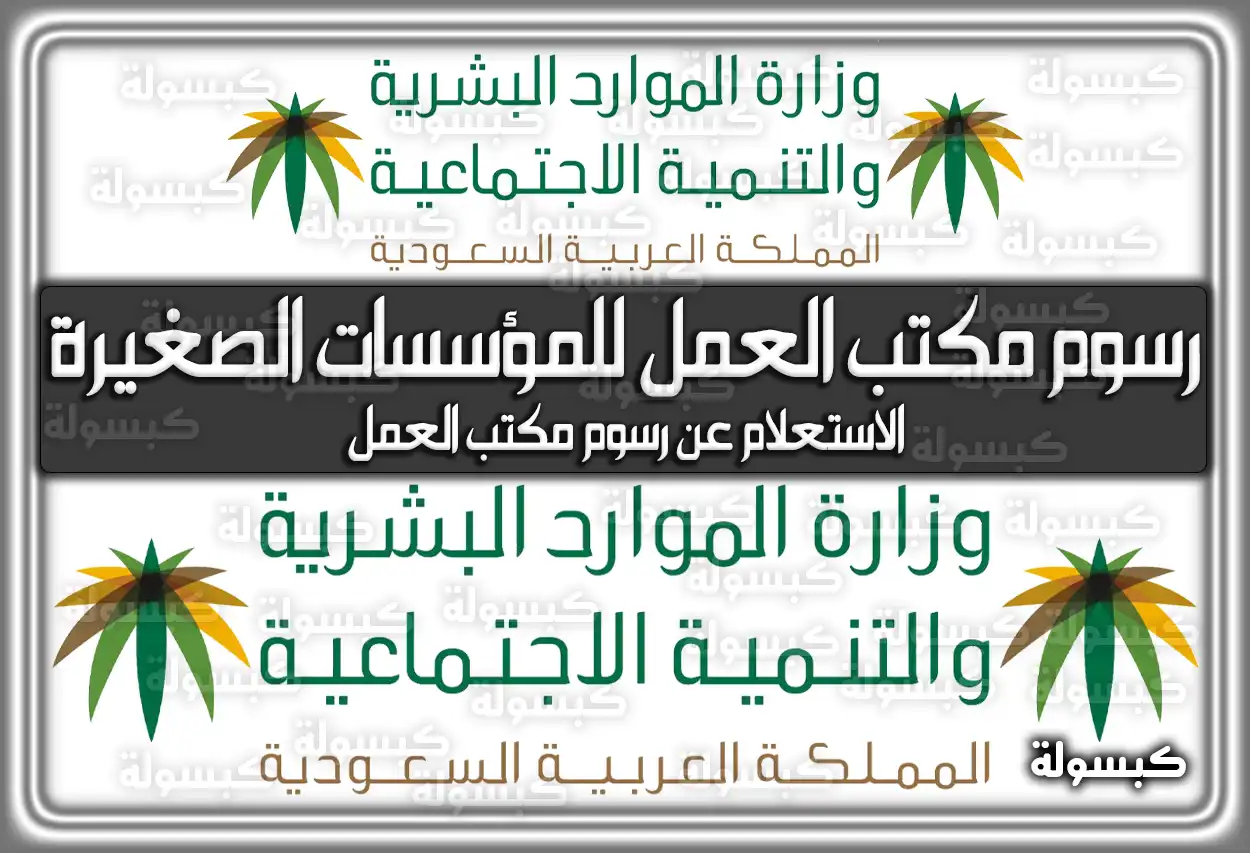 رسوم مكتب العمل للمؤسسات الصغيرة في السعودية