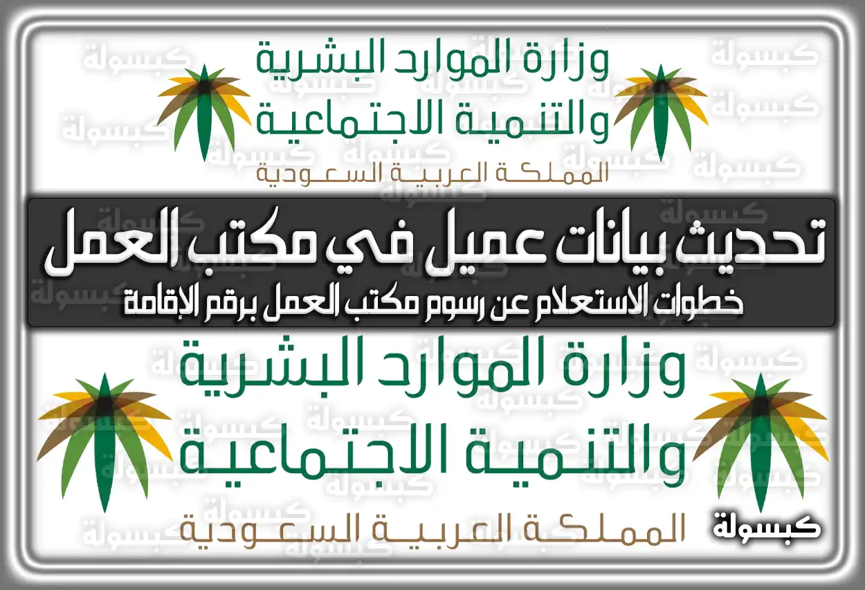 طريقة تحديث بيانات عميل في مكتب العمل السعودية