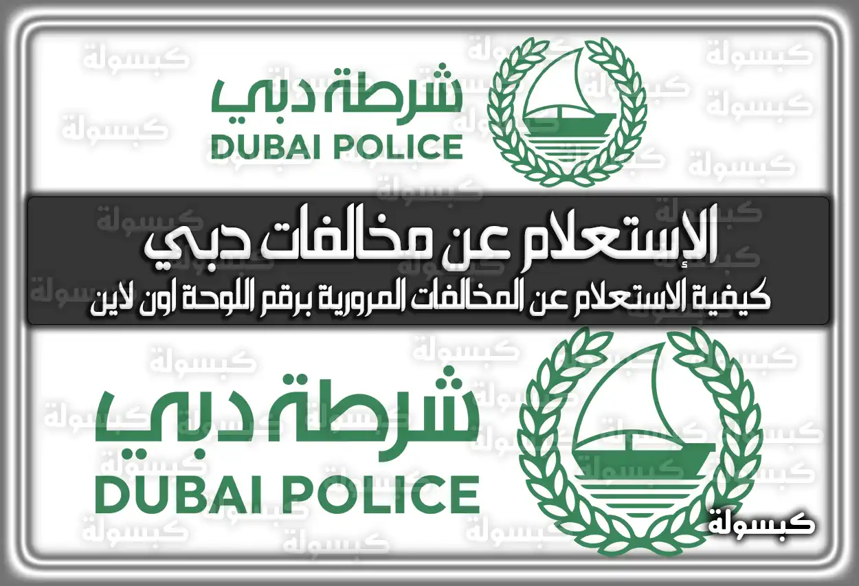 الإستعلام عن مخالفات دبي.. هُنا كيفية الاستعلام عن المخالفات المرورية برقم اللوحة اون لاين
