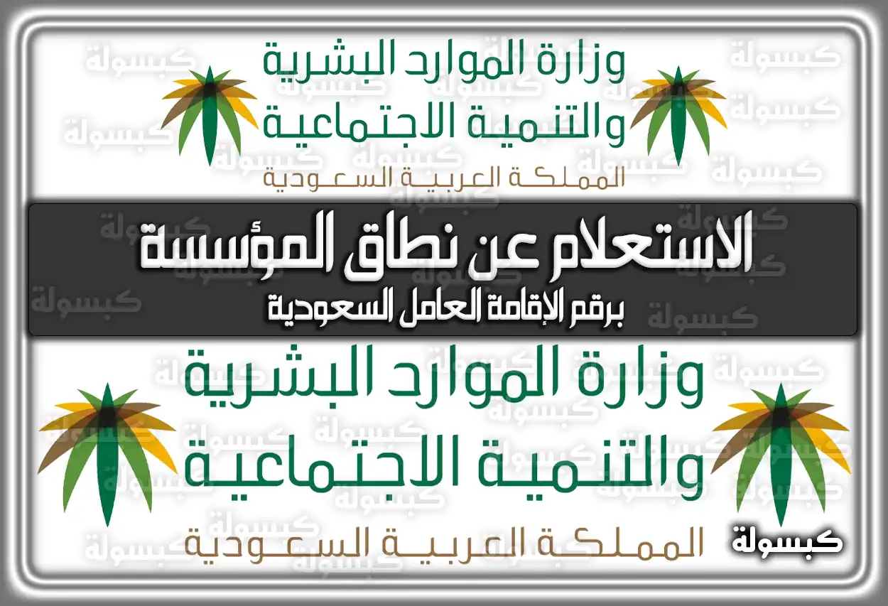 الاستعلام عن نطاق المؤسسة برقم الإقامة العامل السعودية