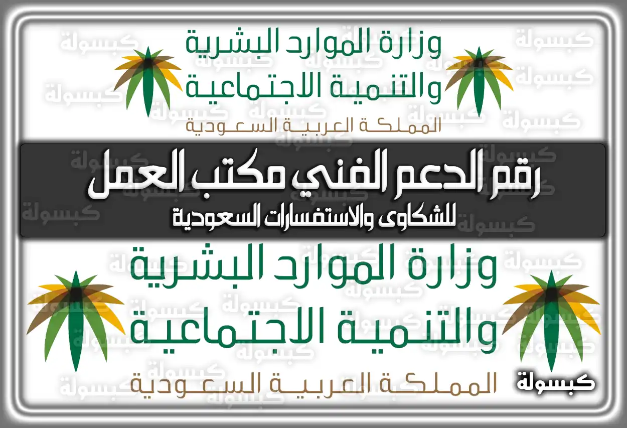 رقم الدعم الفني مكتب العمل للشكاوى والاستفسارات السعودية