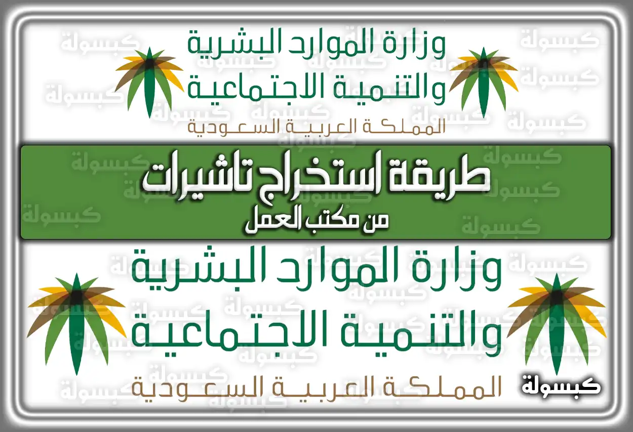 طريقة استخراج تاشيرات من مكتب العمل 1447 السعودية 2026