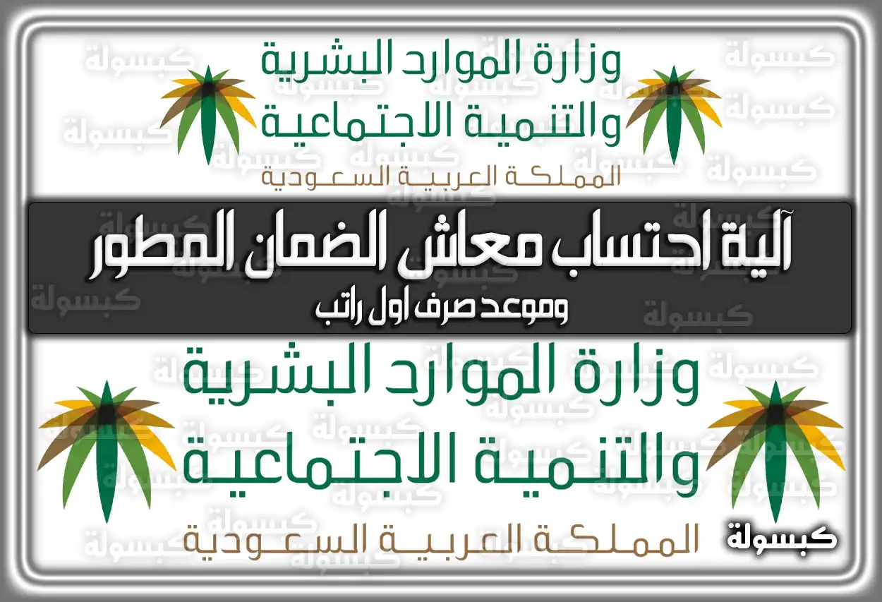 هُنا آلية احتساب معاش الضمان الاجتماعي المطور وموعد صرف اول راتب