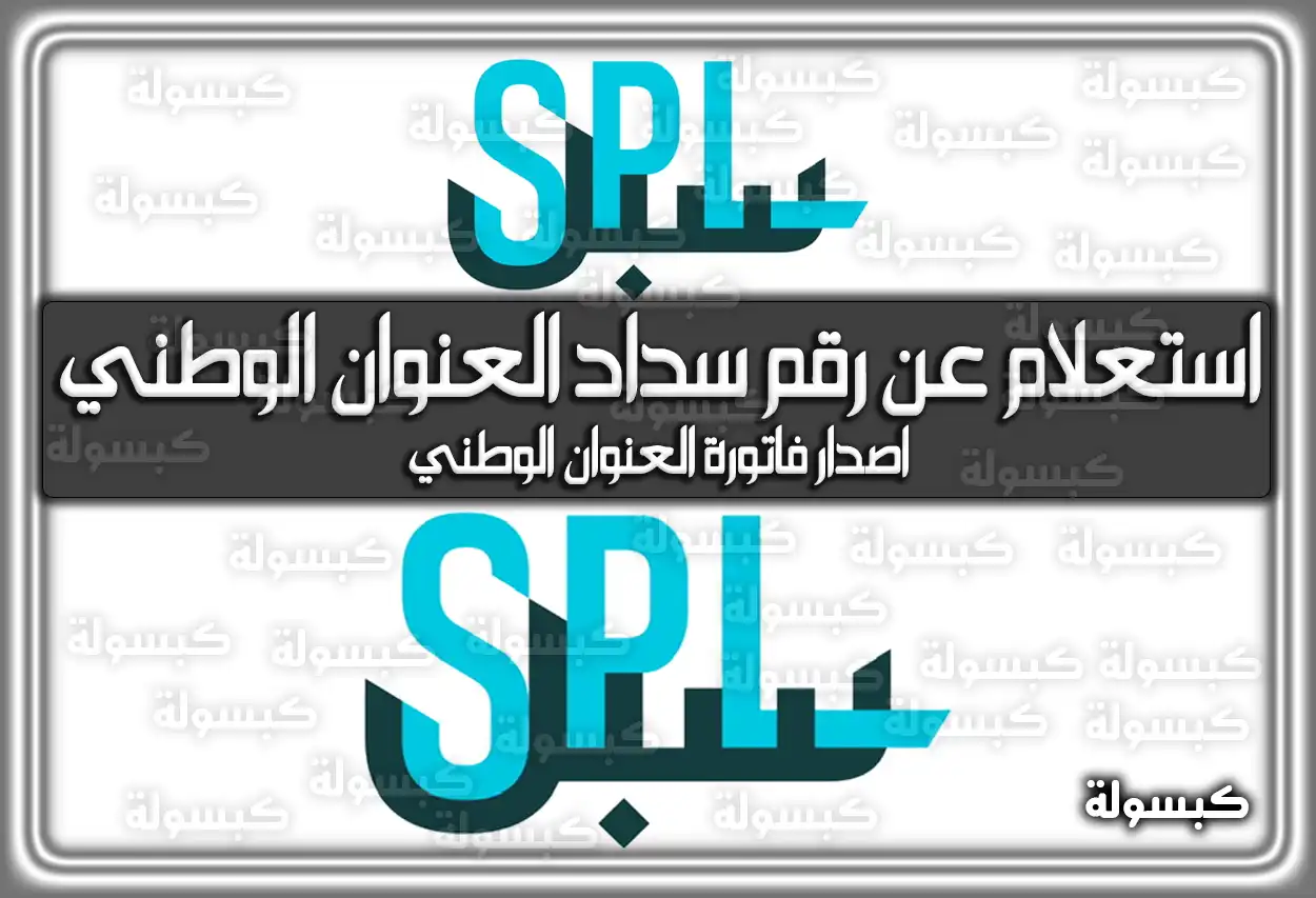 استعلام عن رقم سداد العنوان الوطني