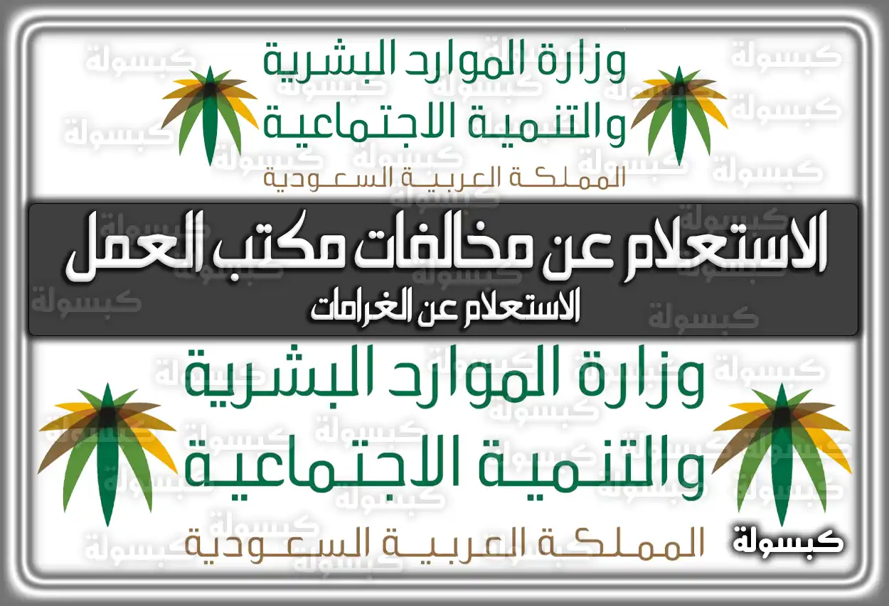 الاستعلام عن مخالفات مكتب العمل