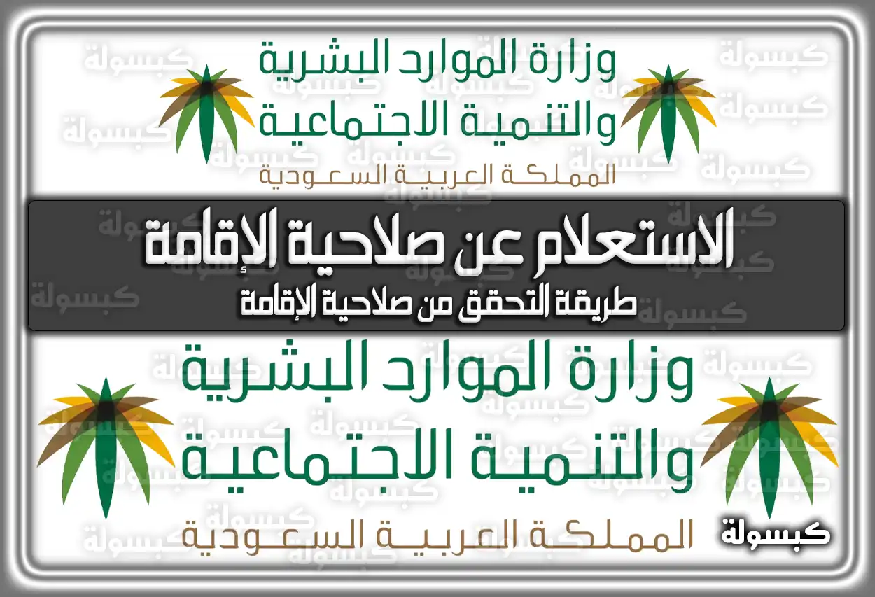 رابط الاستعلام عن صلاحية الإقامة mol.gov.sa