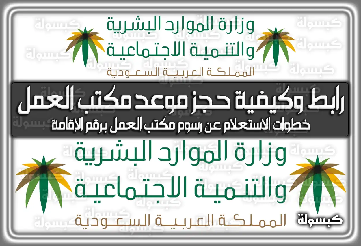 رابط وكيفية حجز موعد مكتب العمل في السعودية