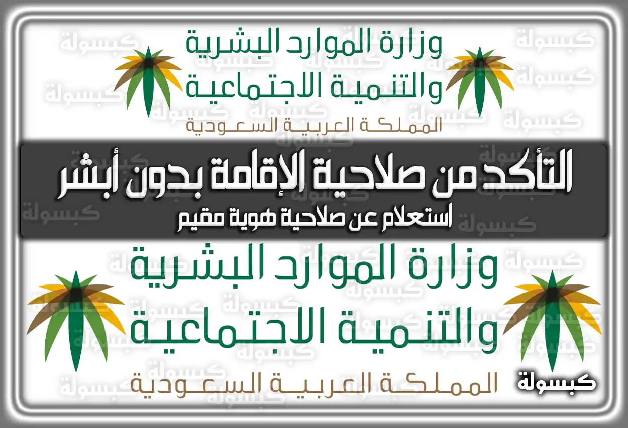 كيفية التأكد من صلاحية الإقامة بدون أبشر