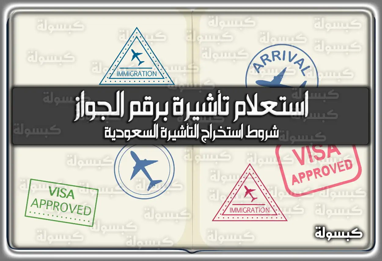 استعلام تأشيرة برقم الجواز في السعودية