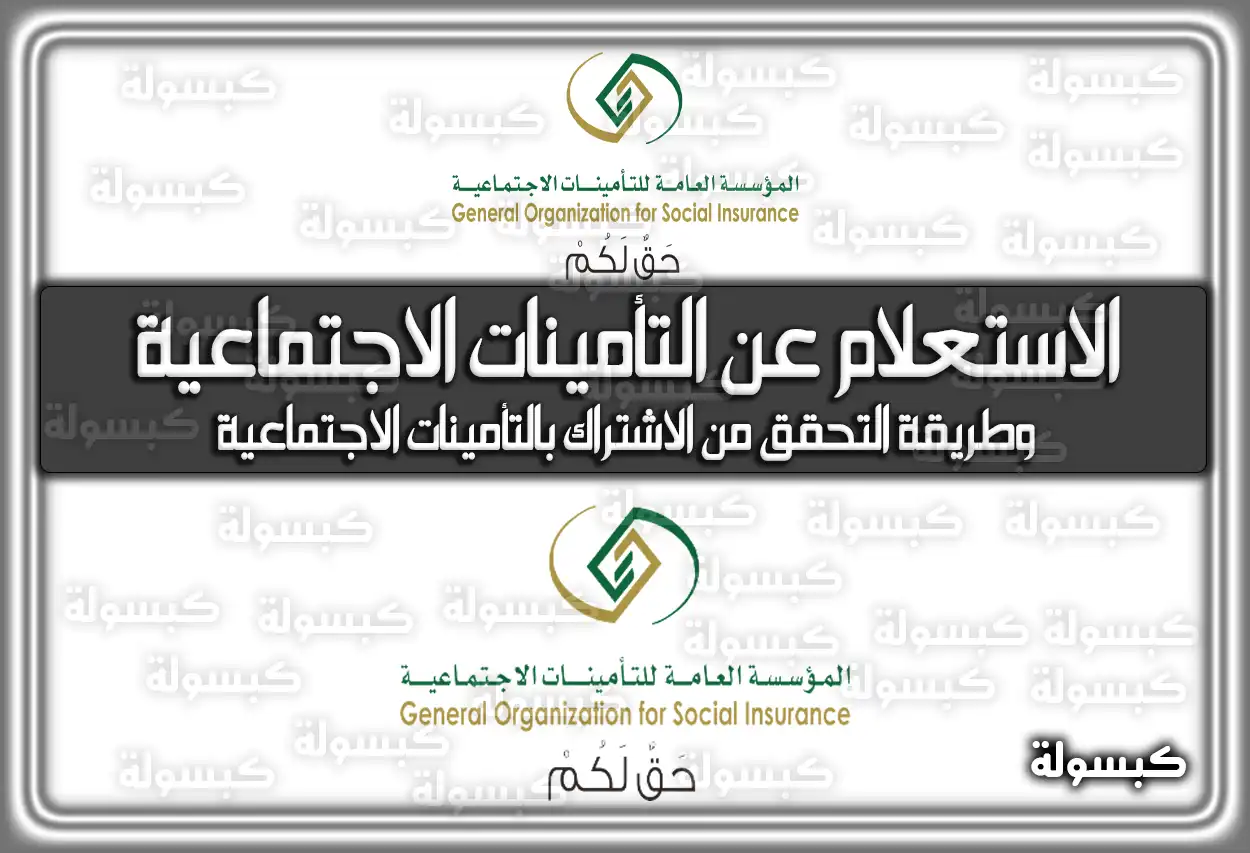 الاستعلام عن التأمينات الاجتماعية نفاذ برقم الهوية الوطنية .. وطريقة التحقق من الاشتراك بالتأمينات الاجتماعية