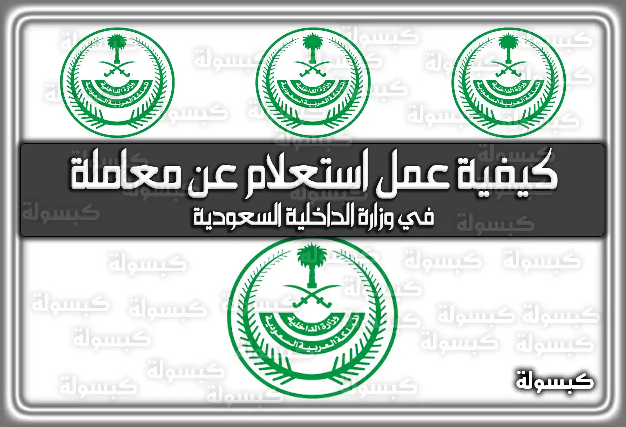 كيفية عمل استعلام عن معاملة في وزارة الداخلية السعودية