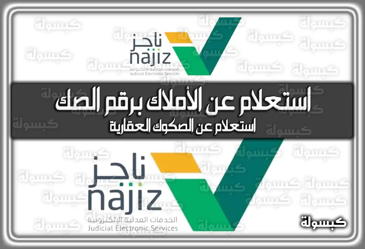 ناجز وزارة العدل استعلام عن الأملاك برقم الصك