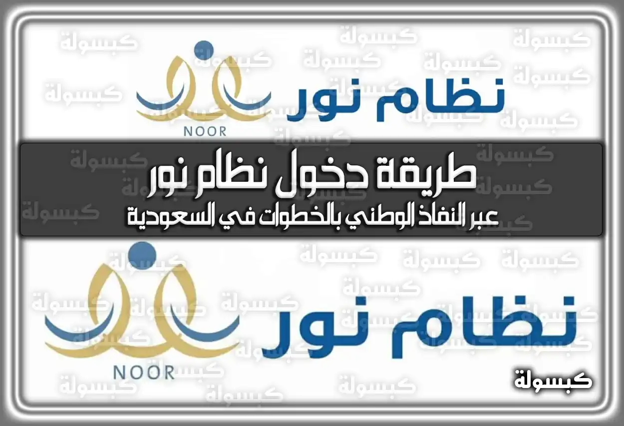 طريقة دخول نظام نور عبر النفاذ الوطني بالخطوات في السعودية