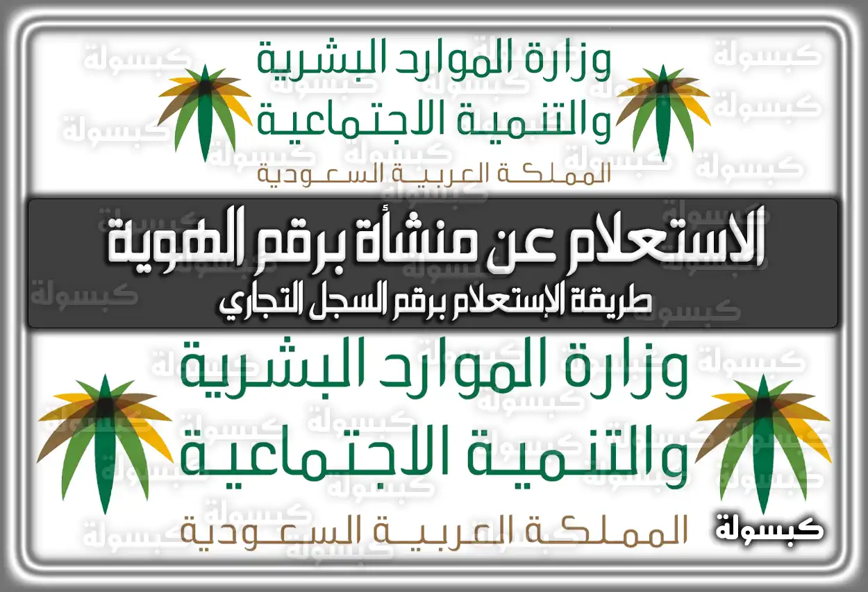 كيفية الاستعلام عن منشأة برقم الهوية .. وطريقة الإستعلام برقم السجل التجاري