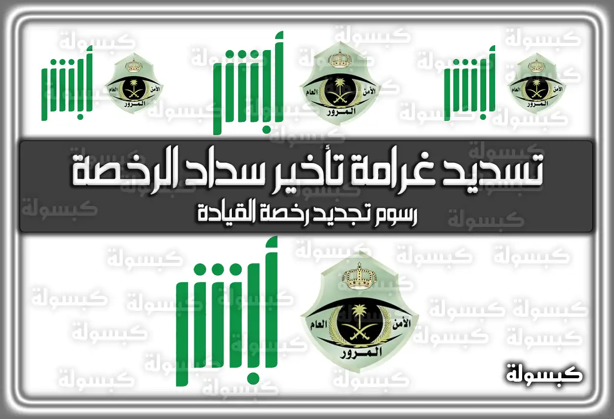 تسديد غرامة تأخير سداد الرخصة في السعودية